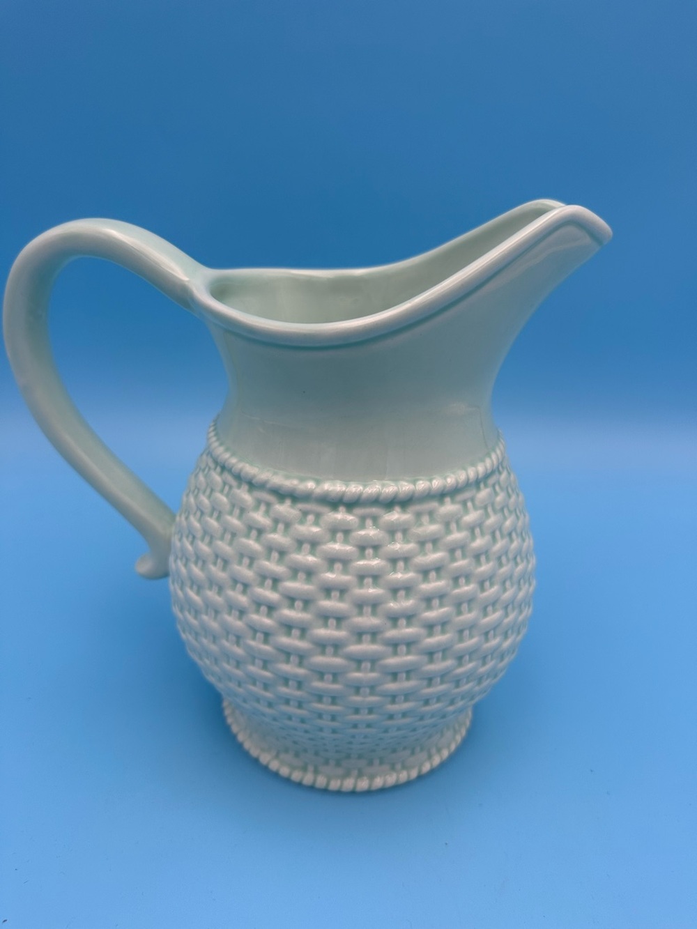 Liz Claiborne at Home Basketweave Glazed Ceramic Pitcher Medium
